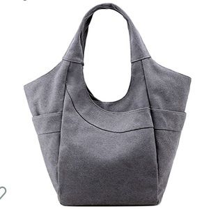 Grey canvas tote bag zip top. Excellent condition